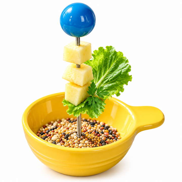 Ceramic Bird Foraging & Treat Bowl