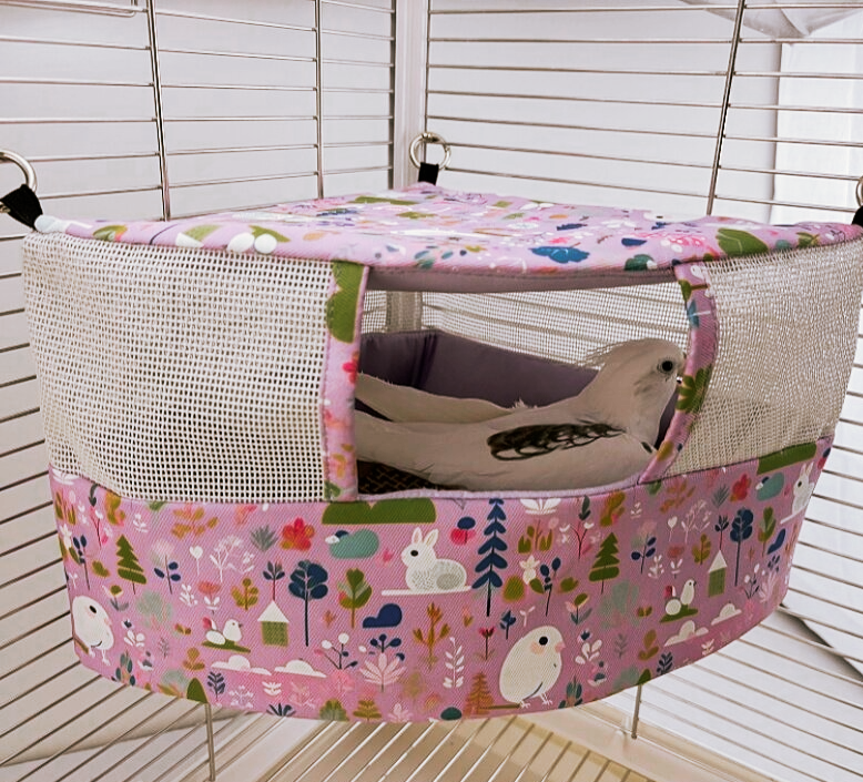 Cozy Bird Cage Hammock and Hideaway